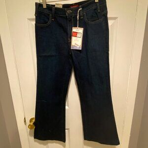 NWT Levi's Blue Dark Wash High-Rise Flared Leg Cotton-Blend Stretch Jeans Sz 10